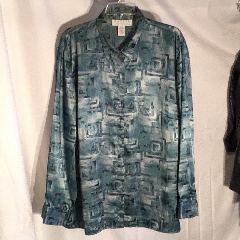 Teal blue grey blouse 20w worn once